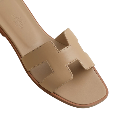 Hermes Oran Sandal Beige/Lin