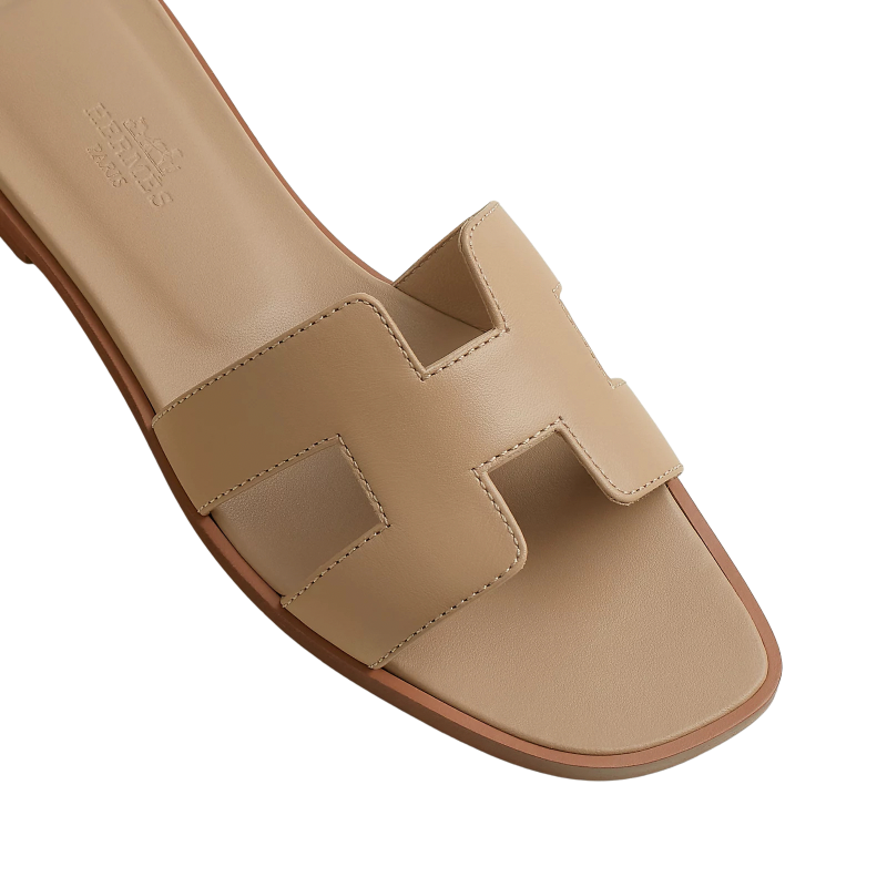 Hermes Oran Sandal Beige/Lin