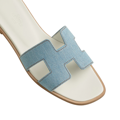 Hermes Oran Sandal Bleu/Clair