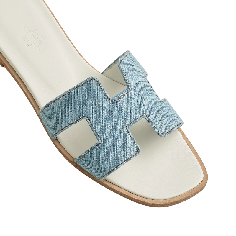 Hermes Oran Sandal Bleu/Clair