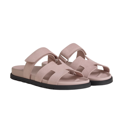 Hermes Chypre Sandal – Pink Suede