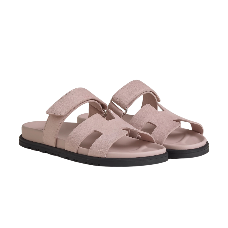 Hermes Chypre Sandal – Pink Suede
