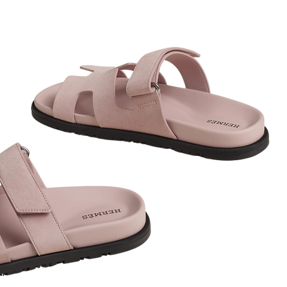 Hermes Chypre Sandal – Pink Suede