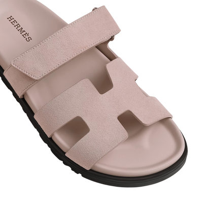 Hermes Chypre Sandal – Pink Suede