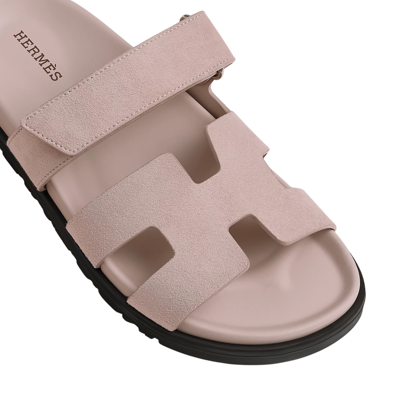 Hermes Chypre Sandal – Pink Suede