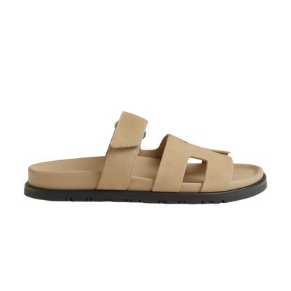 Hermes Chypre Sandal Beige Suede