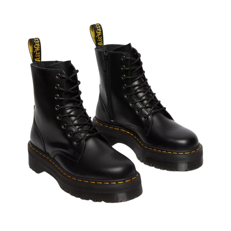DR MARTENS JADON SMOOTH LEATHER PLATFORM BOOTS
