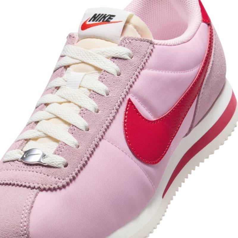 Nike Cortez Trainers Medium Soft Pink Fire Red Sail Team Orange