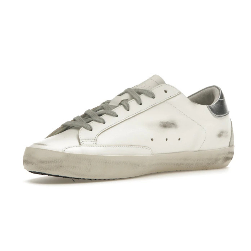 Golden Goose Women's Superstar Low Top Sneakers in silver