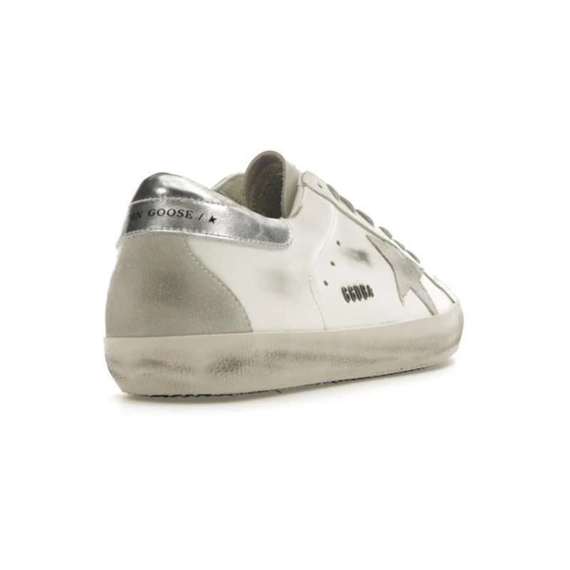 Golden Goose Women's Superstar Low Top Sneakers in silver
