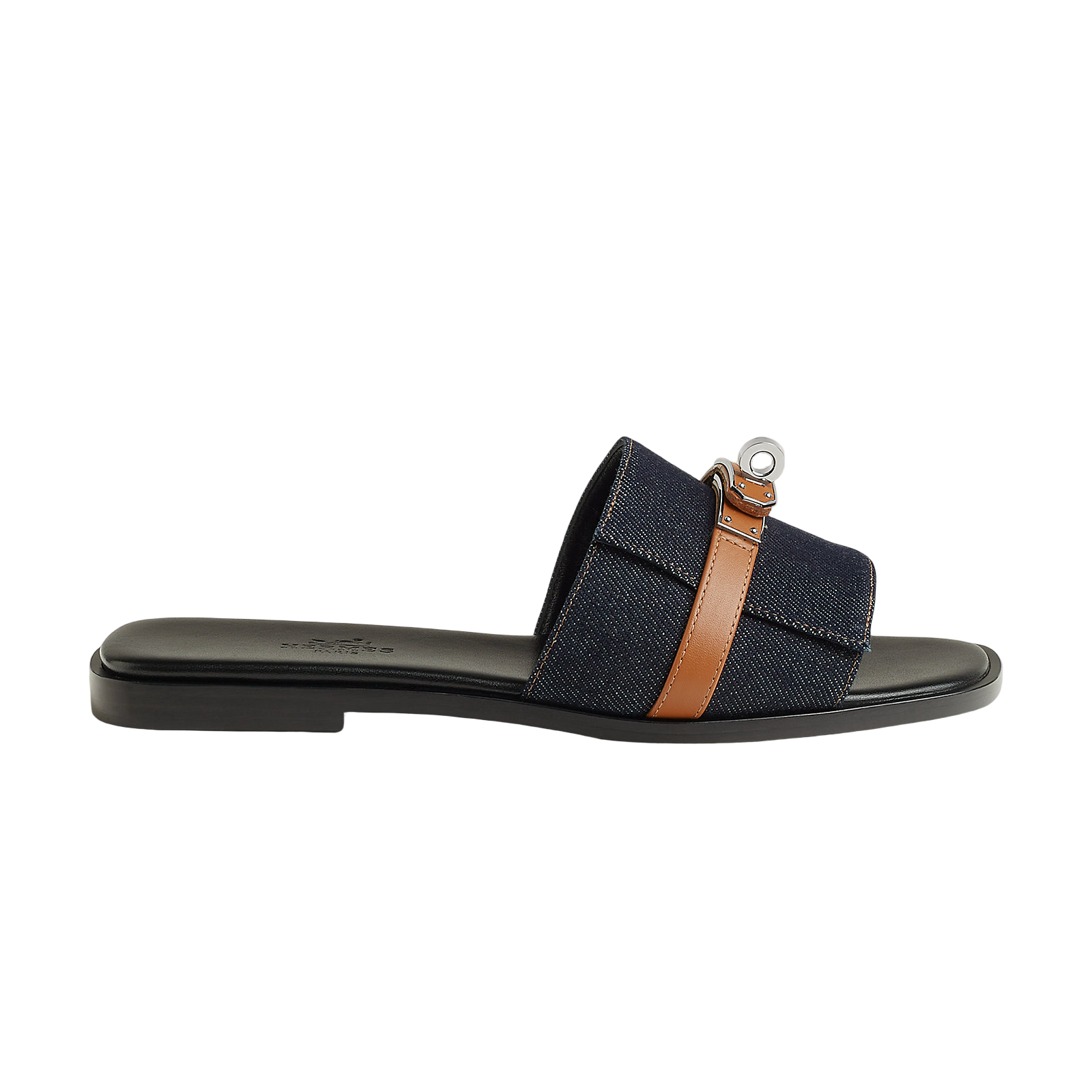 Hermes sandal Bleu Brut / Naturel