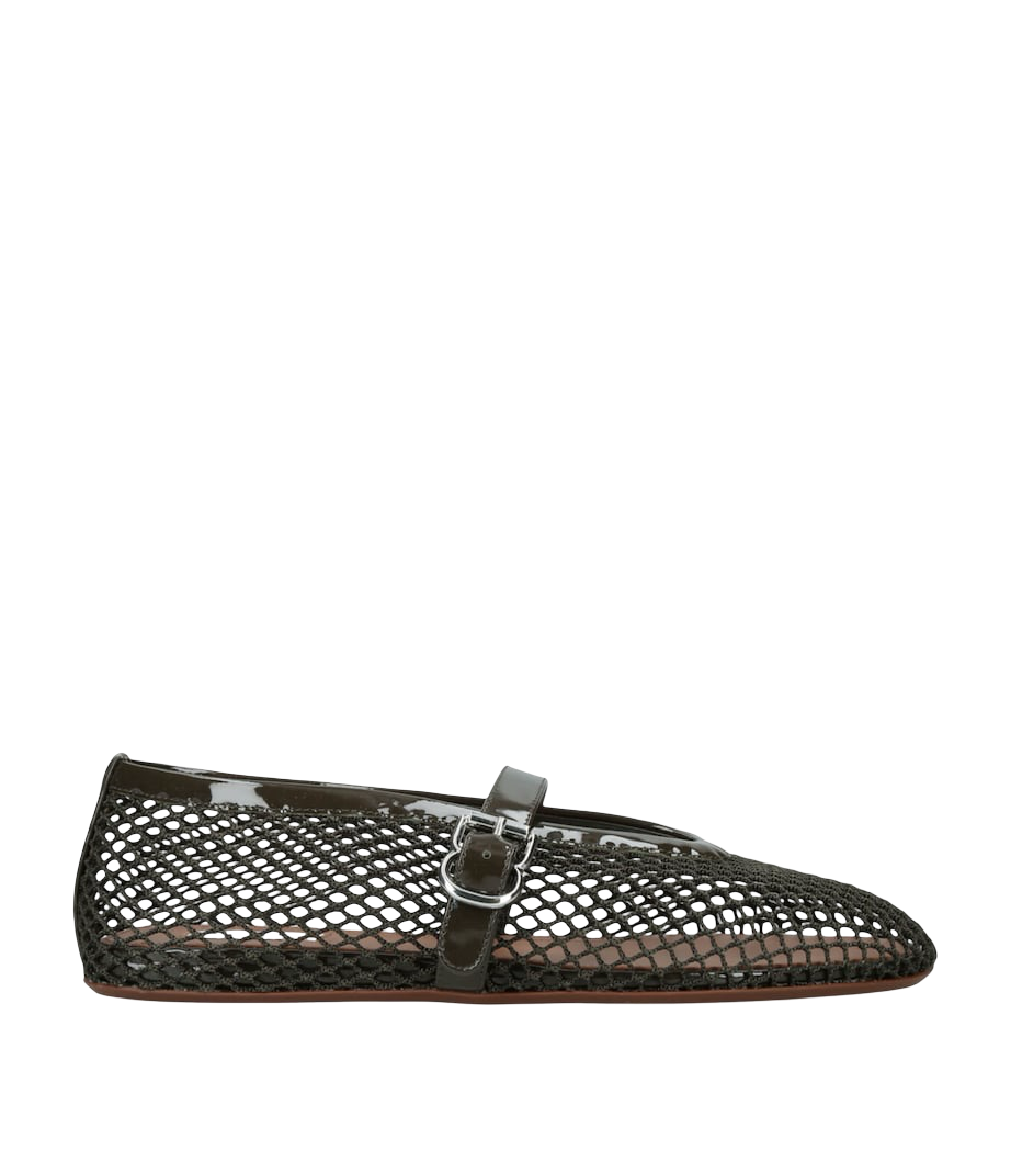 ALAÏA 
Mesh Ballet Flats black