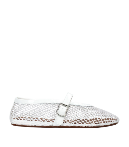 ALAÏA 
Mesh Ballet Flats white