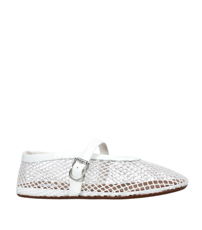 ALAÏA 
Mesh Ballet Flats white