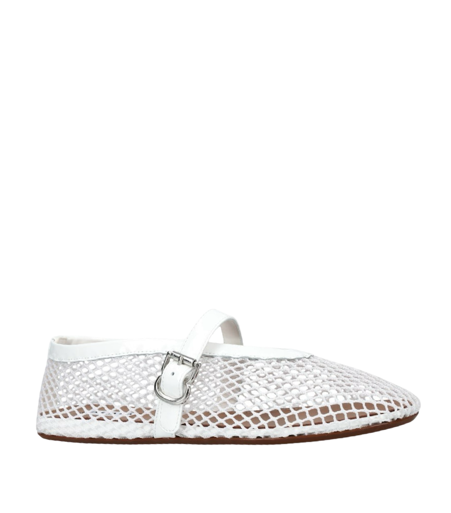 ALAÏA 
Mesh Ballet Flats white