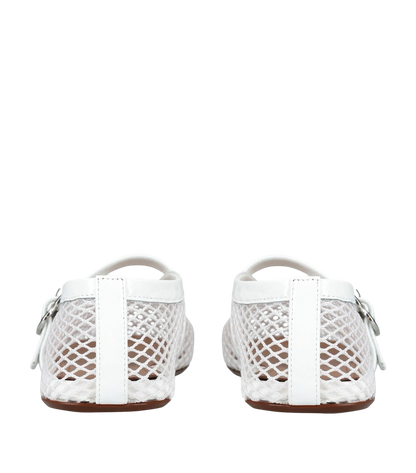 ALAÏA 
Mesh Ballet Flats white