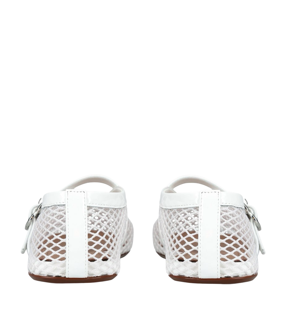 ALAÏA 
Mesh Ballet Flats white