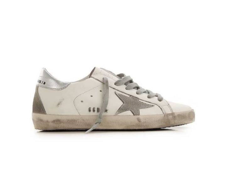 Golden Goose Women's Superstar Low Top Sneakers in silver