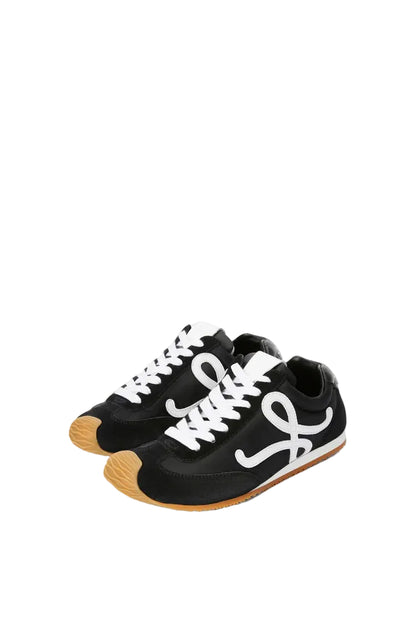 Loewe Ballet Runner 2.0 in nylon and calfskin Black \ White