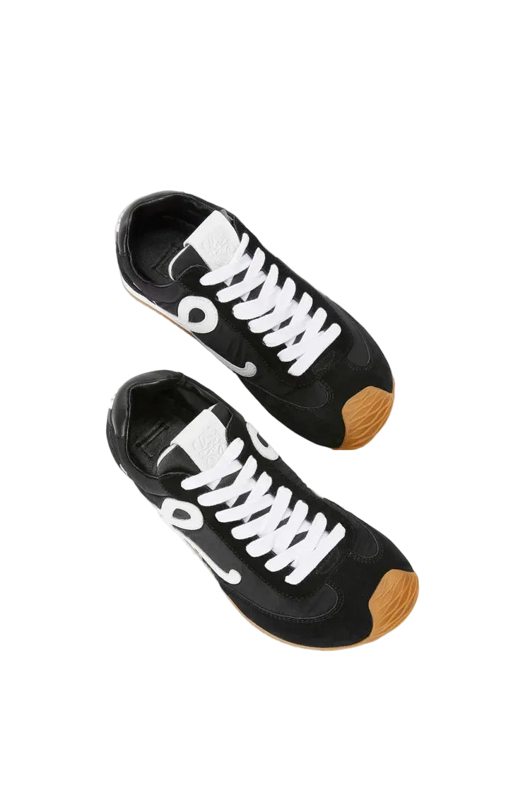 Loewe Ballet Runner 2.0 in nylon and calfskin Black \ White