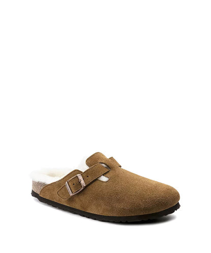 Birkenstock® Suede Boston Clogs in Shearling