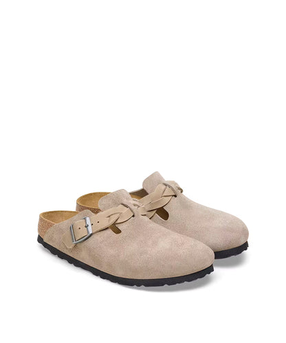 Birkenstock® Suede Boston Clogs in Shearling