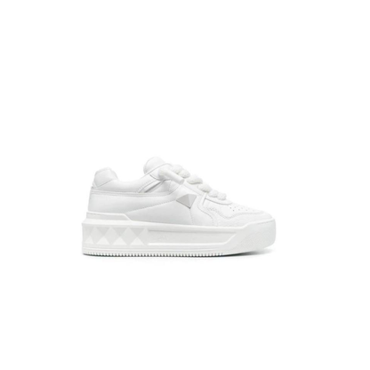 Valentino Garavani One Stud XL Leather Sneakers - White
