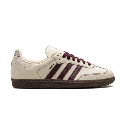 adidas Samba OG "Wonder White/Maroon" sneakers