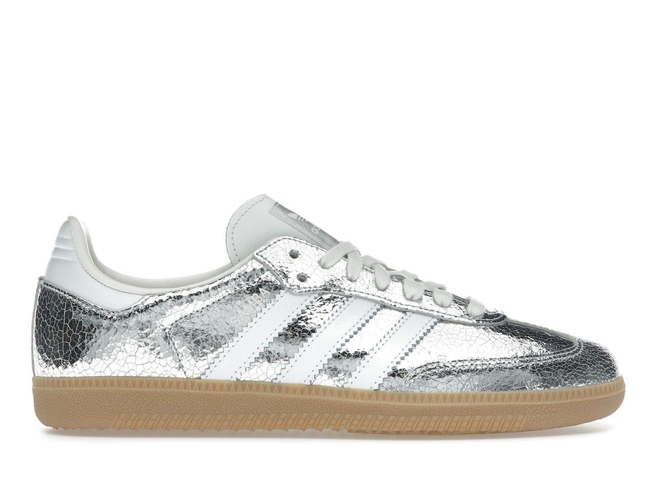 adidas Samba OG Silver Metallic Cracked Leather