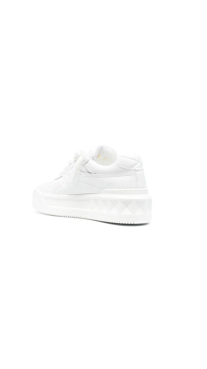 Valentino Garavani One Stud XL Leather Sneakers - White