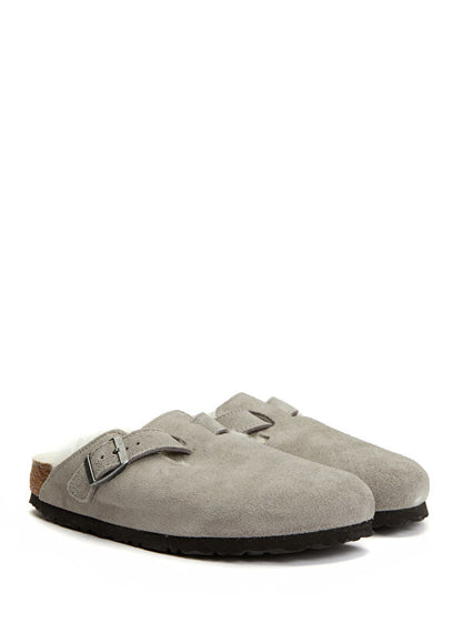 Birkenstock® Suede Boston Clogs in Shearling